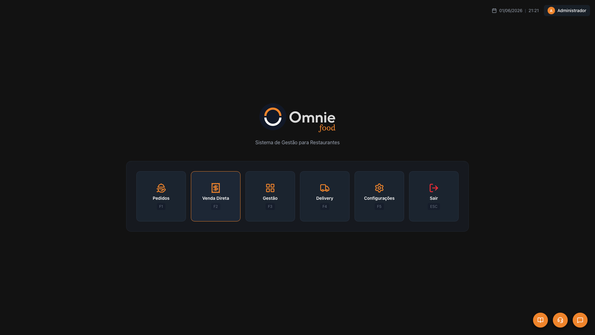 Dashboard do Omnie Food — Plano Pro